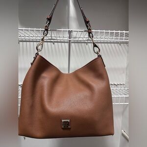 Dooney & Bourke Brown Pebble Leather Hobo Tote Courtney XL Sac